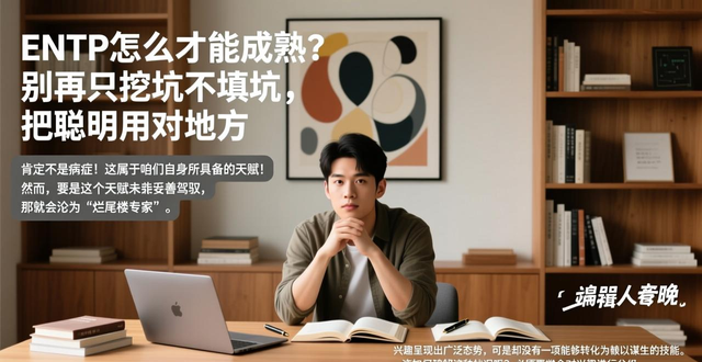 ENTP怎么才能成熟？别再只挖坑不填坑，把聪明用对地方